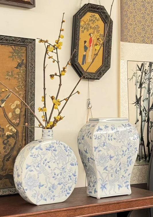 Porcelain Echo Blue & White Classic Vase
