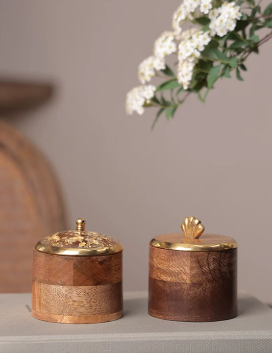 Vintage Brasswood Keepsake Box