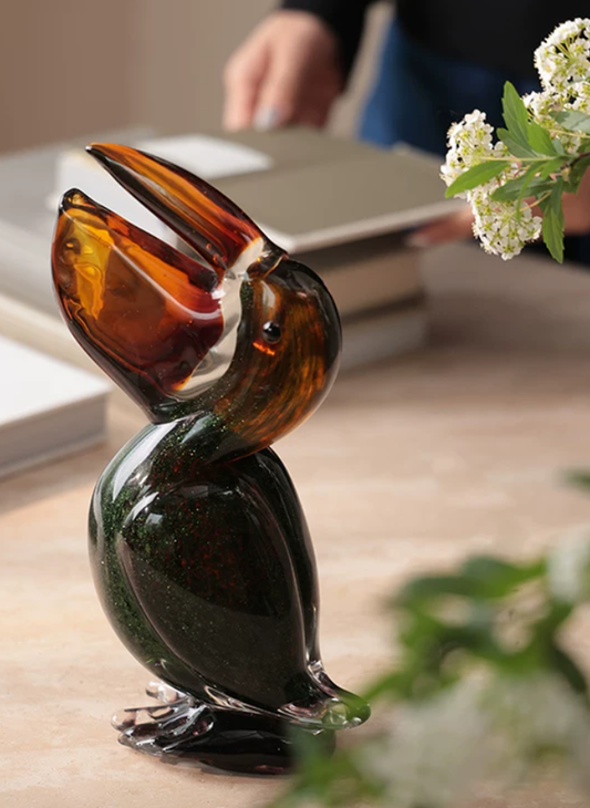 Tropical Muse Toucan Crystal Figurine