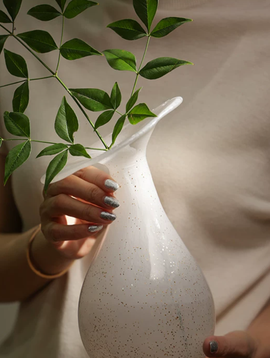 Ethereal Handblown Art Glass Vase