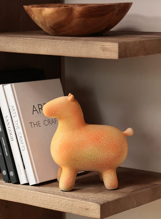 Plump Pony Whimsy Ceramic Sculpture